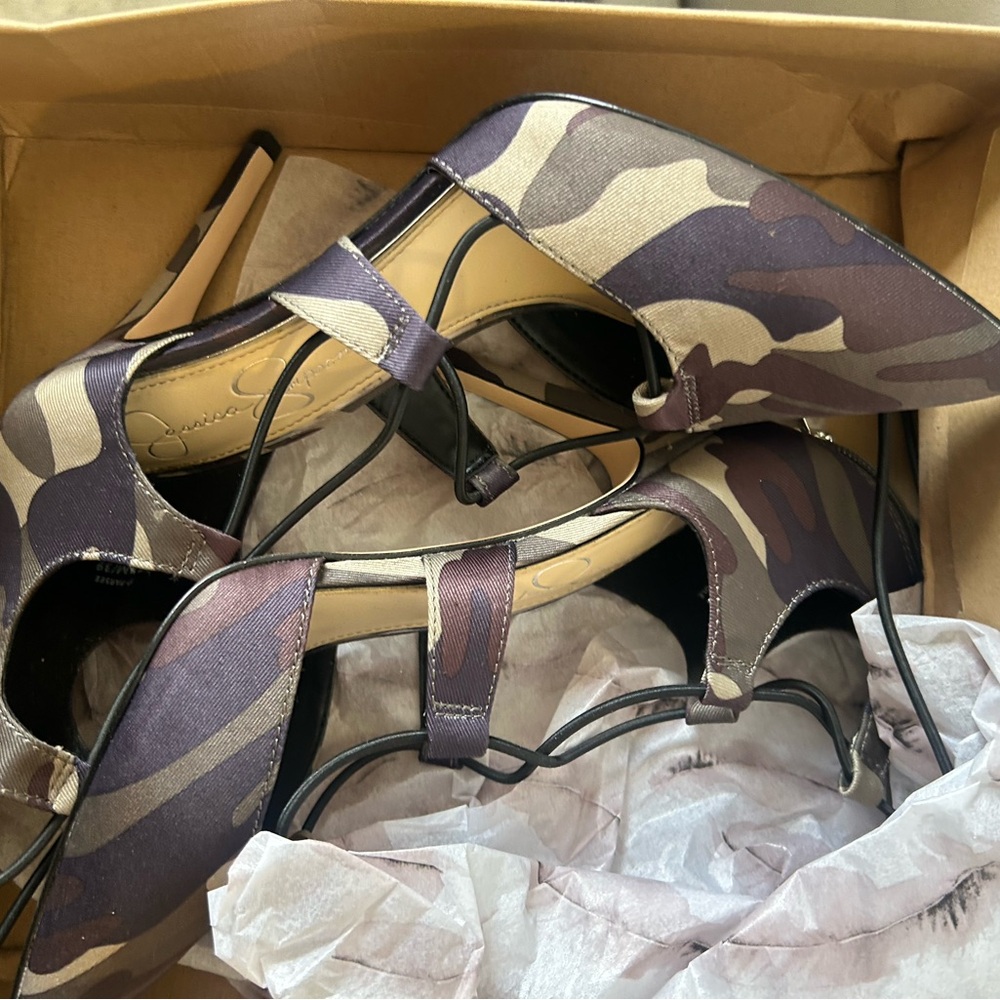 Jessica Simpson Camouflage Heels